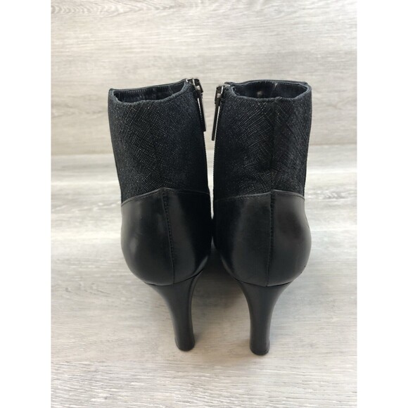 Aquatalia Deidra Booties Womens US 8 Black Suede Almond Toe Side Zip Ankle Boots - Picture 3 of 9